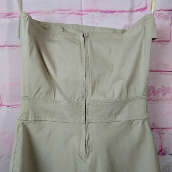 Vintage New With Tags Y2K Strapless Stretchy Khaki Utility Dress - Picture 4 of 10
